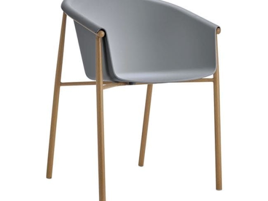 Πολυθρόνα Helga Grey HM8685.10 59x57x80Υ εκ. Σετ 4τμχ Μέταλλο,Πολυπροπυλένιο
