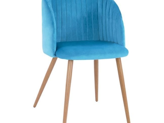 Πολυθρόνα Leah HM8543.09 Turkuaz 51x58x80Υ εκ. Σετ 2τμχ Βελούδο, Μέταλλο