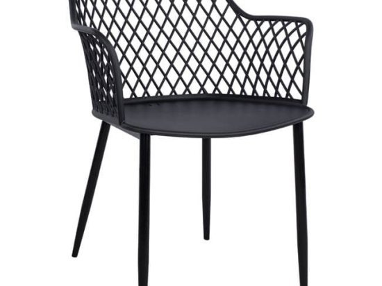 Πολυθρόνα Jocelyn HM8510.02 Black 62Χ55,5Χ79Υ εκ. Σετ 4τμχ Μέταλλο,Πολυπροπυλένιο