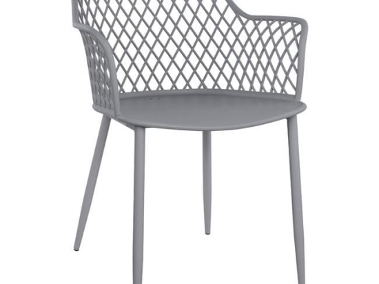 Πολυθρόνα Jocelyn HM8510.10 Grey 62Χ55,5Χ79Υ εκ. Σετ 4τμχ Μέταλλο,Πολυπροπυλένιο