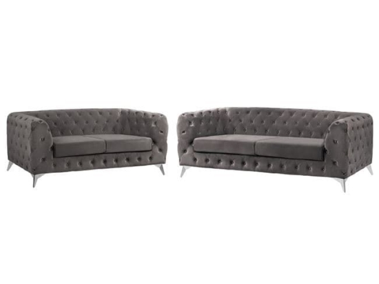 Σαλονιού Σετ 2Τμχ Albert T.Chesterfield Grey HM11054.10