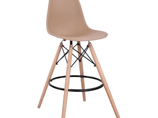 Σκαμπό Bar Rerana HM0173.45 Cappuccino 58x56x107Υ εκ. Σετ 4τμχ Ξύλο,Πολυπροπυλένιο