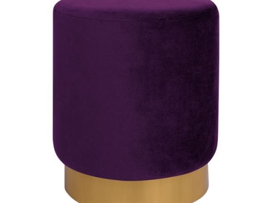 Σκαμπό Levy Purple HM8408.15 Φ35x43Υ εκ. Βελούδο
