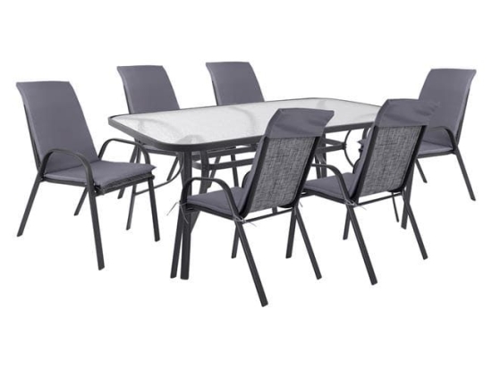 Τραπεζαρία Σετ 7Τμχ 160X90 HM10571.01 Grey 6 Θέσεων
