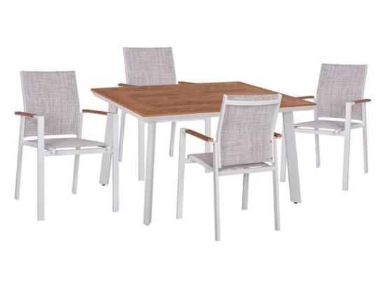 Τραπεζαρίας Σετ 5Τμχ White HM10458.01 4 Θέσεων