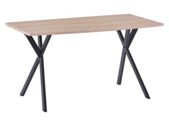 Τραπέζι Alarick HM8550.01 Sonama 140X80X75Υ εκ. Mdf,Μέταλλο