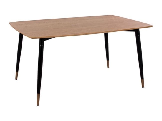 Τραπέζι Natural - Black HM8554.01 160x90x74Υ εκ. Μέταλλο,Ξύλο