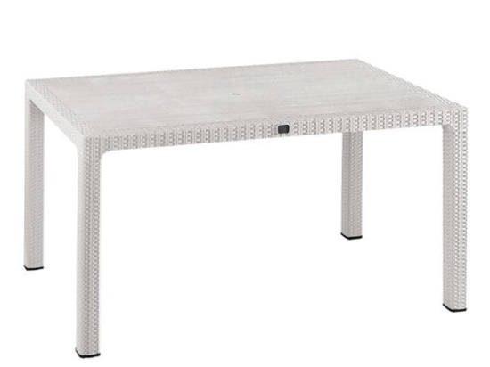 Τραπέζι 150Χ90X73.5Υεκ. Rattan White HM5737.01