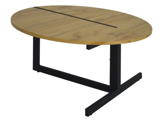 Τραπέζι Σαλονιού Natural HM8535.01 Φ80x43Υεκ. Mdf,Μέταλλο