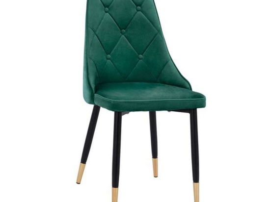 Καρέκλα Fannie HM8701.03 49x53x88Υcm Forest Green Σετ 2τμχ Βελούδο, Μέταλλο