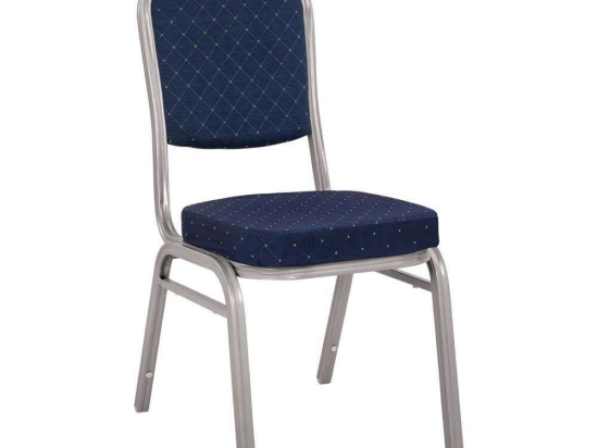 Καρέκλα Συνεδρίου Catering Hilton HM0054.02 44x61x92cm Blue-Silver Μέταλλο,Ύφασμα