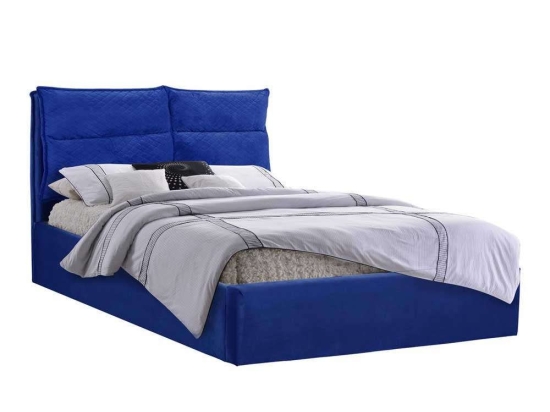 Κρεβάτι Royalty HM563.08 160Χ200cm Blue Υπέρδιπλo Βελούδο