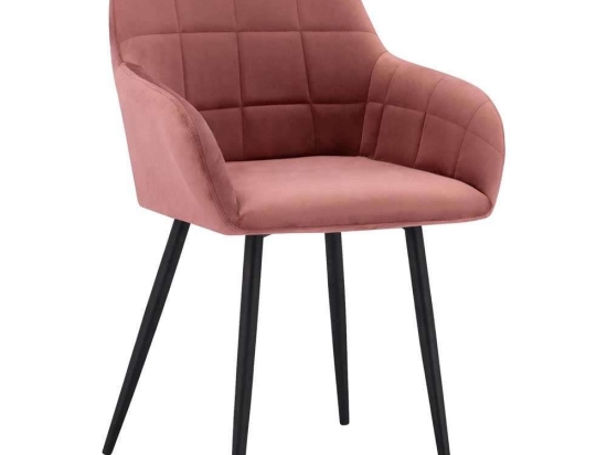 Πολυθρόνα Chloe HM8724.02 57X61X84 Dusty Pink Σετ 2τμχ Μέταλλο,Ύφασμα