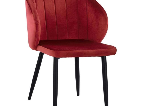Πολυθρόνα Duane HM8700.06 52x55x80Ycm Burgandry Σετ 2τμχ Βελούδο, Μέταλλο