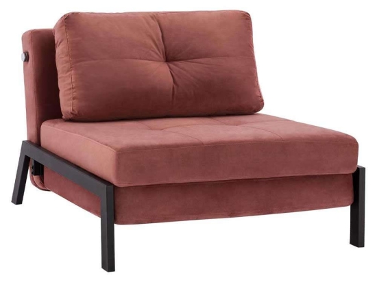 Πολυθρόνα-Κρεβάτι HM3078.12 95x92x66Υcm Dusty Pink Βελούδο