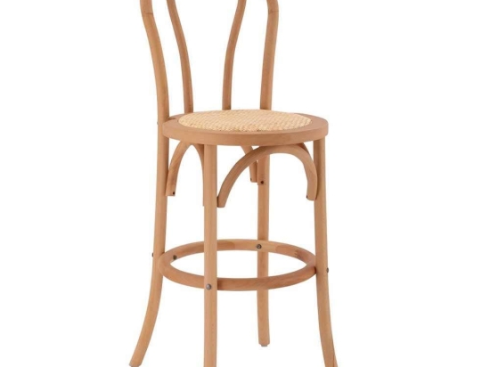 Σκαμπό Μπαρ HM8749.01 41X47X108 Natural Ξύλο,Ψάθα