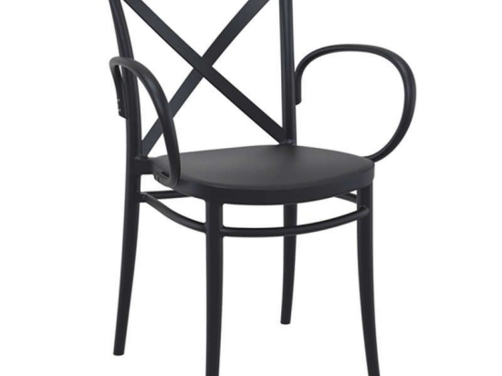 Πολυθρόνα Cross XL 20.0593 57Χ51Χ87cm Black Siesta