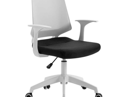 Πολυθρόνα Γραφείου BS1150-W 01.0041 62Χ54Χ92/102cm White-Black