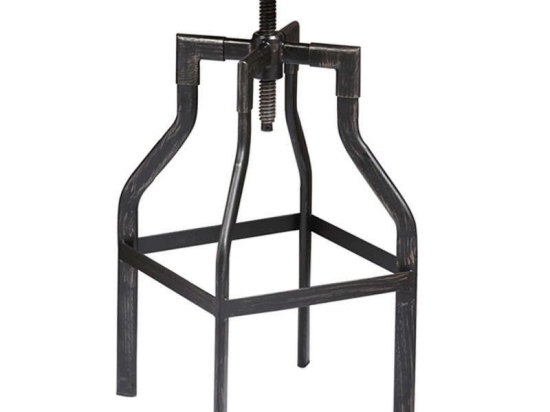 Σκαμπό Vela 24.0047 37Χ37Χ66/79cm Black Μέταλλο,Ξύλο