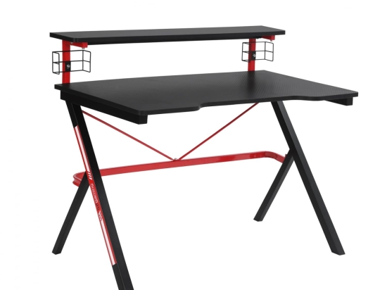 Γραφείο Gaming Pro HM8713 120x60x73 Με Μεταλλικό Σκελετό Carbon - Black