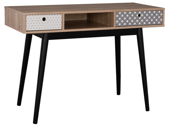Γραφείο Κονσόλα Hattie HM8759 110x48,5x78cm Natural-Black