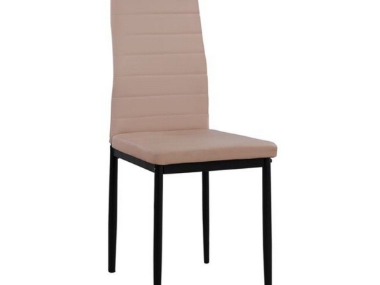 Καρέκλα Lady HM0037.25 (Σετ 4τμχ) 40x48x95cm Cream Μέταλλο,Τεχνόδερμα