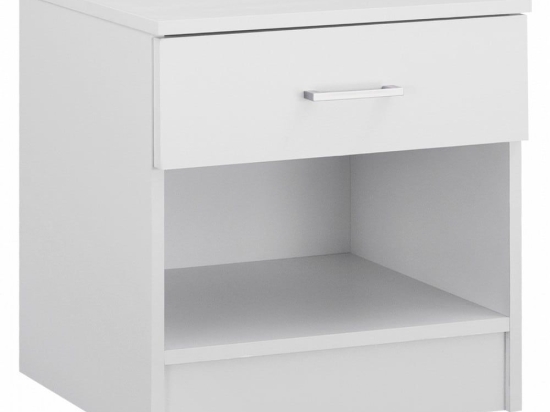 Κομοδίνο HM2345.05 Με Ένα Συρτάρι 45x35,5x47cm White Μελαμίνη