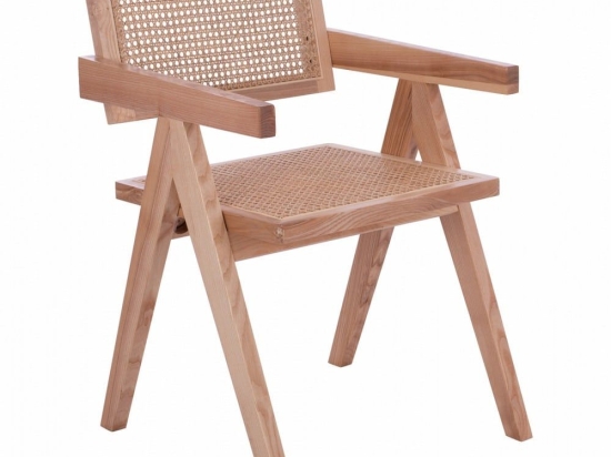 Καρέκλα Ξύλινη Blaire HM8916.01 Με Μπράτσα 52x50x80cm Natural Ξύλο