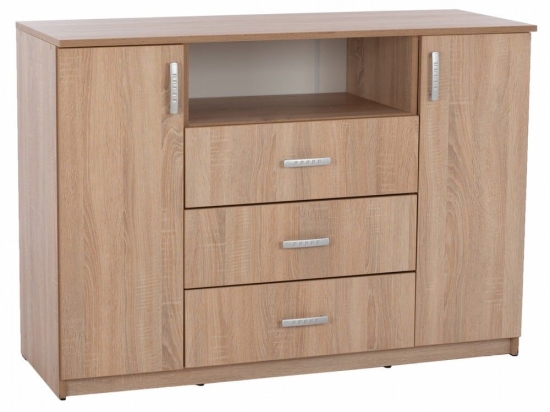 Μπουφές Adler HM2430 Με 2 Ντουλάπια Και 3 Συρτάρια 120X45X85cm Sonama Oak Μελαμίνη