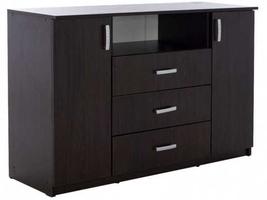 Μπουφές Adler HM2430.02 Με 2 Ντουλάπια & 3 Συρτάρια 120x45x85cm Wenge Μελαμίνη