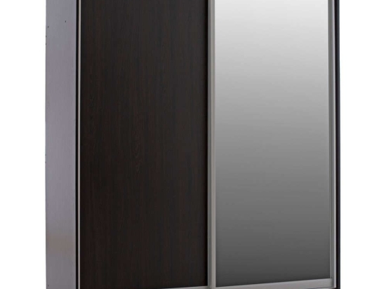 Ντουλάπα Adler HM2434.02 Δίφυλλη Συρόμενη Με Καθρέπτη 160x60x210cm Wenge Δίφυλλη Μελαμίνη