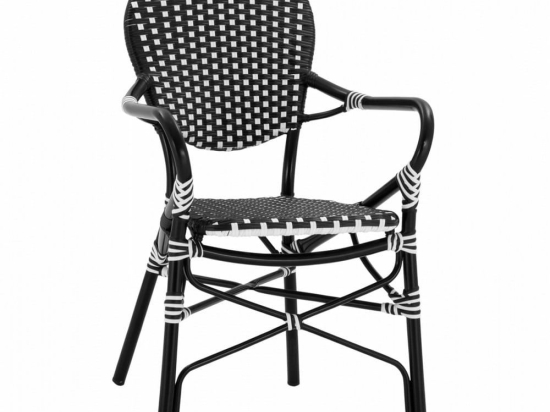Πολυθρόνα Bamboo Look HM5793.02 56X63X96cm Black - White