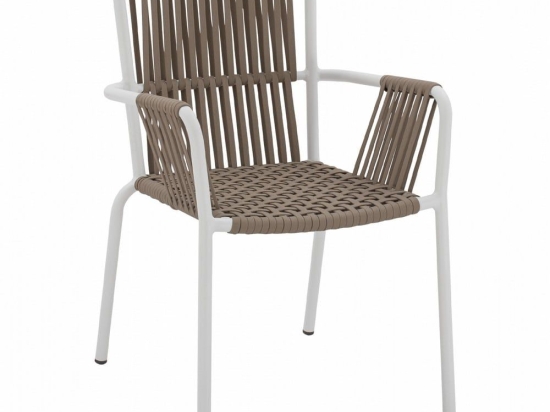 Πολυθρόνα HM5784.01 56x58x85cm White-Cappuccino
