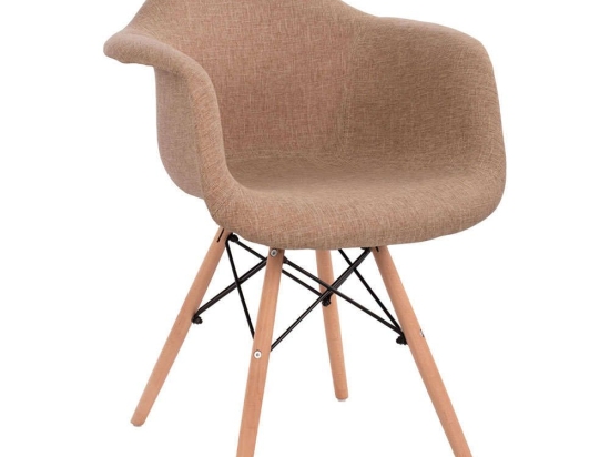 Πολυθρόνα Mirto HM005.63 63x57x81cm Beige Ξύλο,Ύφασμα