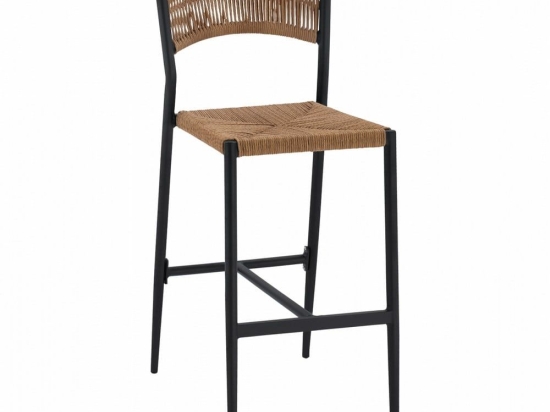 Σκαμπό Bar HM5789.02 Με Σχοινί 45,5x56x111cm Anthracite