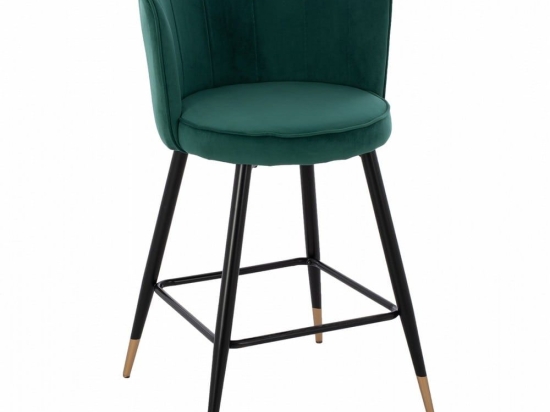 Σκαμπό Bar Μεσαίου Ύψους Vesna HM8736.03 50x50x90cm Pine Βελούδο, Μέταλλο