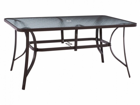 Τραπέζι Bruno HM5145.12 150X90Χ75cm Με Τρύπα Για Ομπρέλα Φ38 Brown