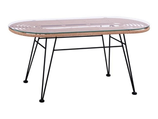 Τραπέζι HM5695 Allegra 100Χ45Χ46cm Beige
