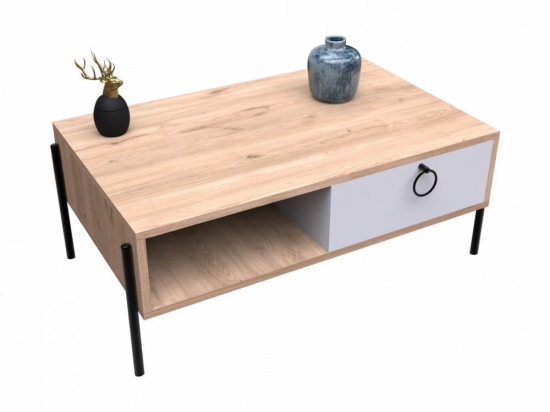Τραπεζάκι Σαλονιού HM9247.01 90x56x37,6cm Sonama - White Μελαμίνη