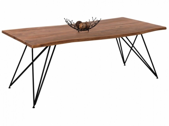 Τραπέζι Rio HM8181.11 Από Μασίφ Ξύλο Ακακίας 200Χ96Χ76cm Natural Μέταλλο,Ξύλο