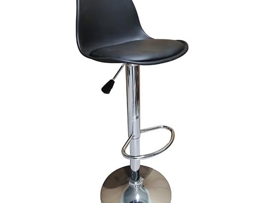 Σκαμπό Bar BAR92 43.2231 (Σετ 2τμχ) 37X33X58-90/78-110 Black Μέταλλο,Τεχνόδερμα