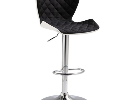 Σκαμπό Bar 90 43.2206.S (Σετ 2τμχ) 47x50x115cm Black Μέταλλο,Ύφασμα