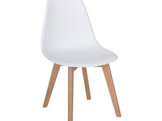 Καρέκλα Τραπεζαρίας Loft Plus (Σετ 4τμχ) 46Χ53Χ81cm White Ξύλο,Πολυπροπυλένιο