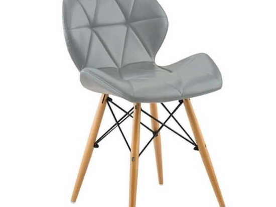 Καρέκλα Τραπεζαρίας Margo 10.0067.S (Σετ 4τμχ) 47X53X72cm Grey Ξύλο,Τεχνόδερμα