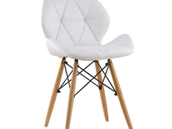 Καρέκλα Τραπεζαρίας Margo 10.0066.S (Σετ 4τμχ) 47X53X72cm White Ξύλο,Τεχνόδερμα