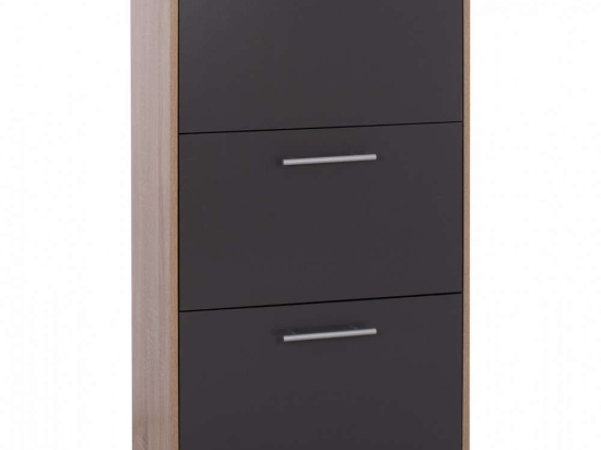 Παπουτσοθήκη Davina HM2221.04 3 Θέσεων 62x24x110cm Sonama-Grey Μελαμίνη