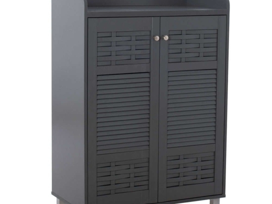 Παπουτσοθήκη - Ντουλάπι Kailena HM2230.10 77x40x121,5cm Grey Μελαμίνη