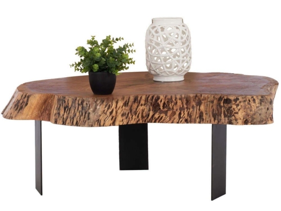 Τραπέζι Σαλονιού Briggs HM8776.11 80-87x50-83x40cm Black-Brown