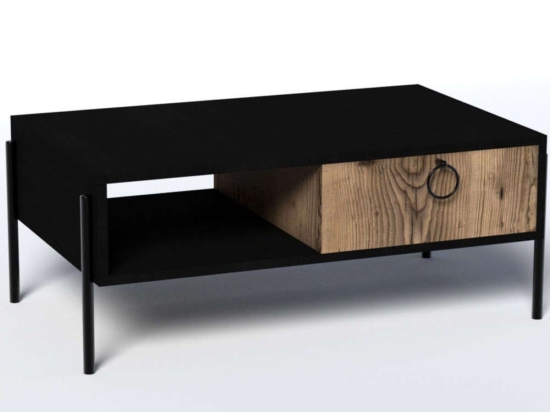 Τραπέζι Σαλονιού HM9247.04 90x56x37,5cm Walnut-Black
