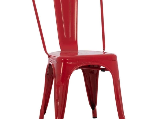 Καρέκλα Melita HM8641.04 43x50x82cm Red Μέταλλο